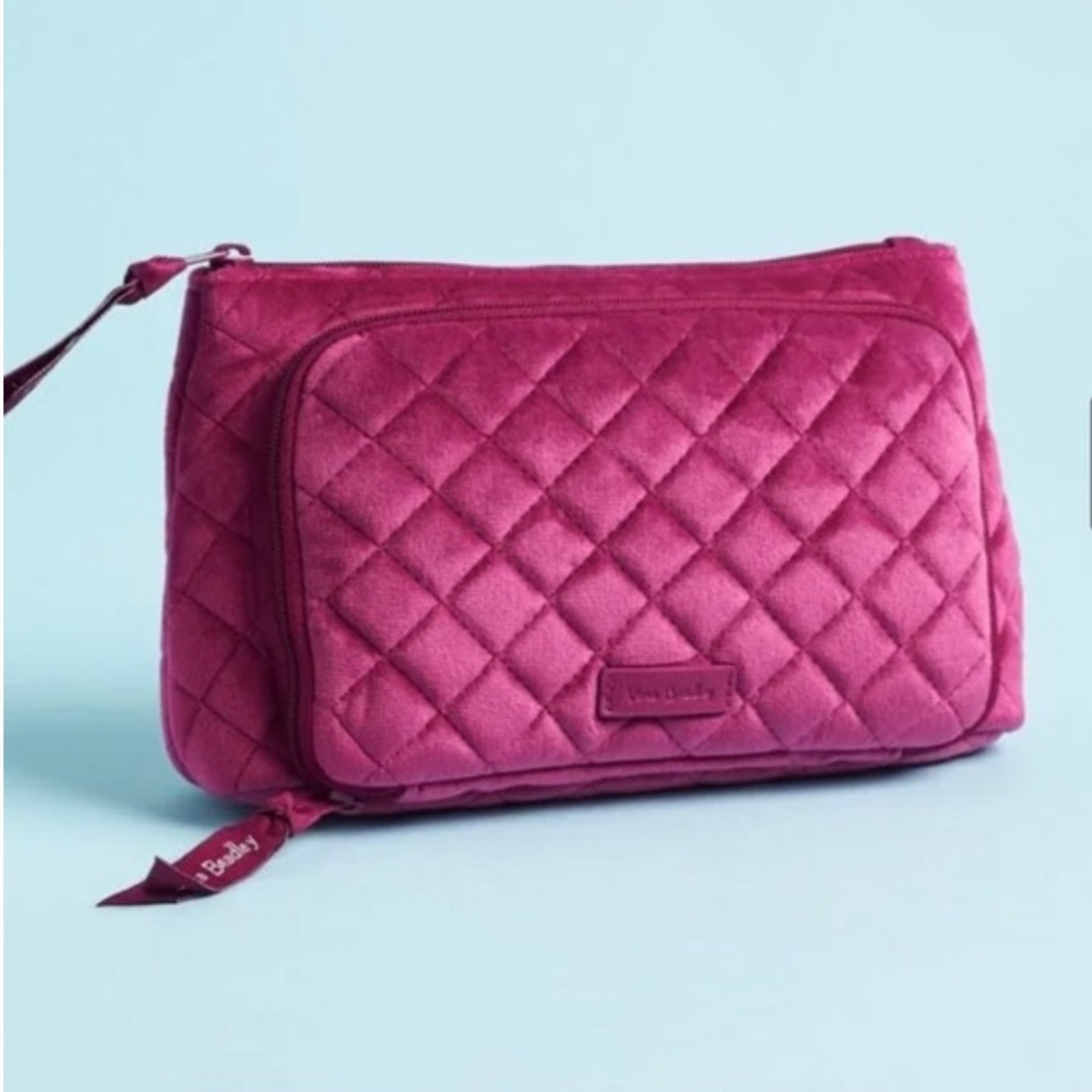 Vera Bradley Quilted Magenta Compact Organizer Bag